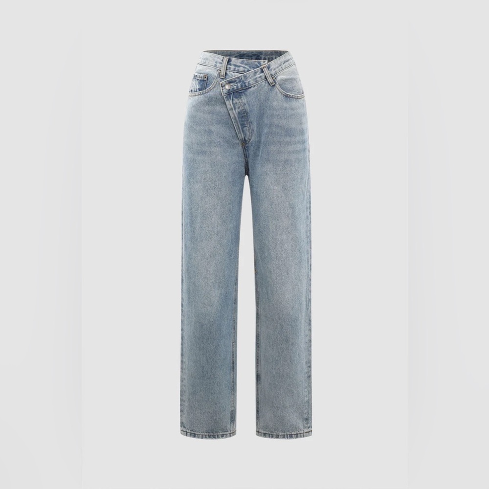 Denim cross over straight leg Jean size 9